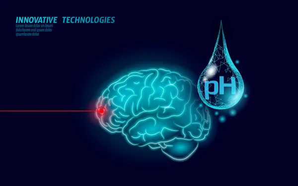 Água pH cérebro fornecimento laboratório análise ciência tecnologia. Teste de potencial de dados de laboratório de microscópio de ensino de pesquisa escolar. Medicina saúde conceito vetor ilustração — Vetor de Stock