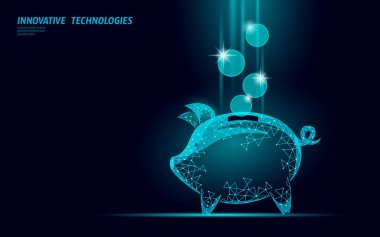 Bitcoin para dijital kripto para birimi ucuzluk kutusu internet ödemesi. Para kutusu domuz bilgi takas teknolojisi. Mavi soyut internet, elektronik ödeme vektörü çizimi