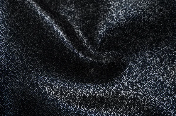 Schwarze Maserung aus Naturleder von oben — Stockfoto