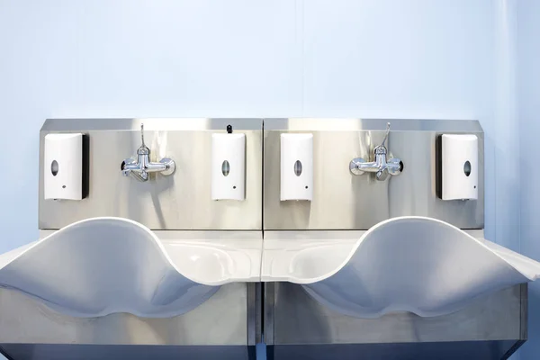 A hand washbasin for the medical staff. Hand sanitizing