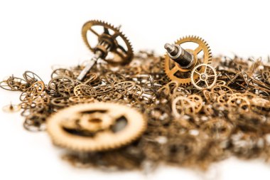 Cogwheels beyaz bir arka plan üzerinde küçük bir dizi resmi.