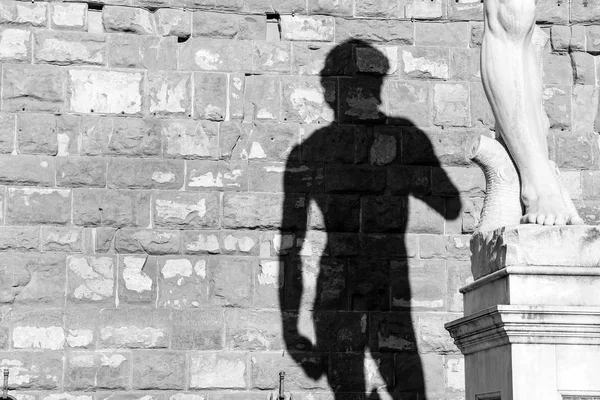 Detalle Sombra Estatua David Miguel Ángel Florencia — Foto de Stock