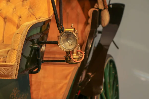 Детальне Зображення Частини Старої Машини Музеї Схоже Тренера Двигуном — стокове фото