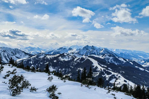 Una Foto Del Día Soleado Los Alpes Austriacos Visibilidad Genial — Foto de Stock