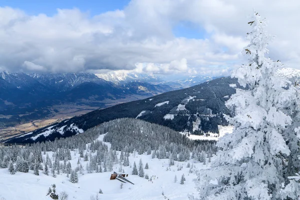 Una Foto Del Día Soleado Los Alpes Austriacos Visibilidad Genial — Foto de Stock
