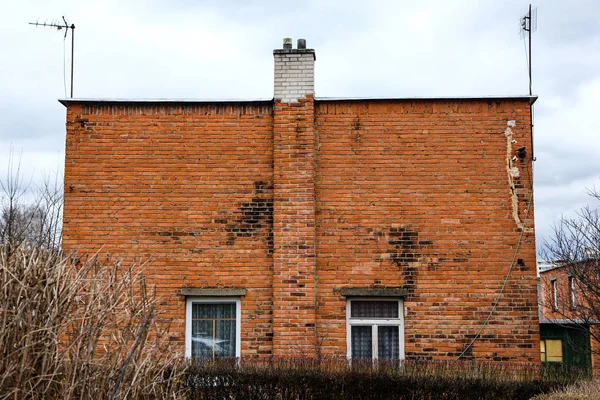 Picture Historical Small Brick Family House House Regular Squared — Stock Photo, Image