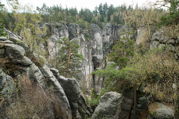 Area Czech Republic Called Prachovsk Skly Prachovsk Rocks Attraction Sight — Stock Photo, Image