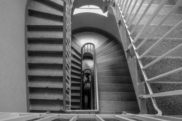 Détail Ancien Escalier Intérieur Vieille Maison Vintage — Photo