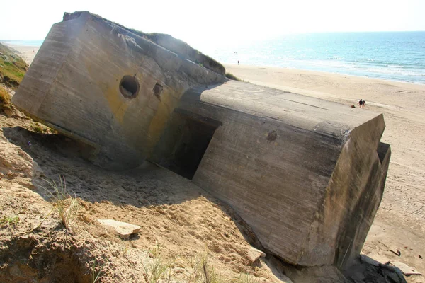 German Nazi Bunkers Fortresses Second World War Standing Beaches Slowly — Stock Photo, Image
