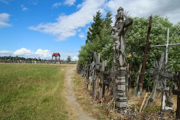 Foto Colina Cruces Iauliai Lituania Muchas Cruces Estos Lugares Religiosos —  Fotos de Stock