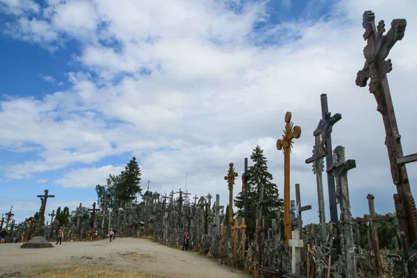 Picture Hill Crosses Iauliai Lithuania Many Crosses Religious Places Many — 스톡 사진