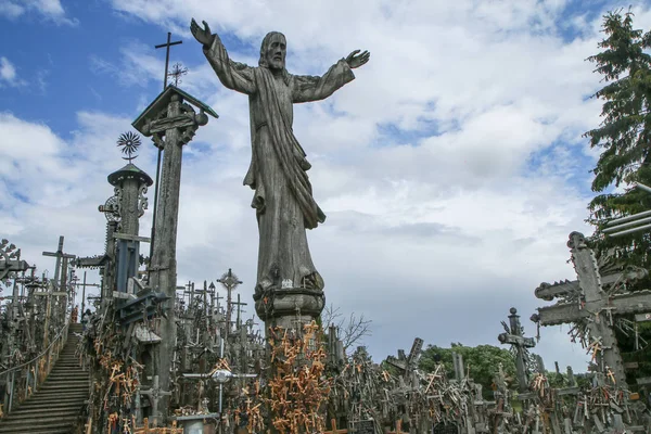 Picture Hill Crosses Iauliai Lithuania Many Crosses Religious Places Many — 스톡 사진