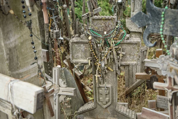 Picture Hill Crosses Iauliai Lithuania Many Crosses Religious Places Many — 스톡 사진