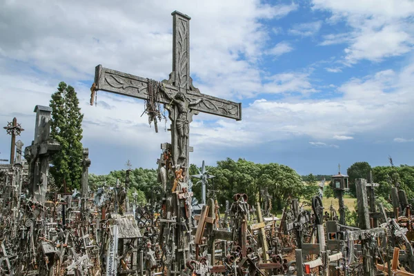 Picture Hill Crosses Iauliai Lithuania Many Crosses Religious Places Many — 스톡 사진