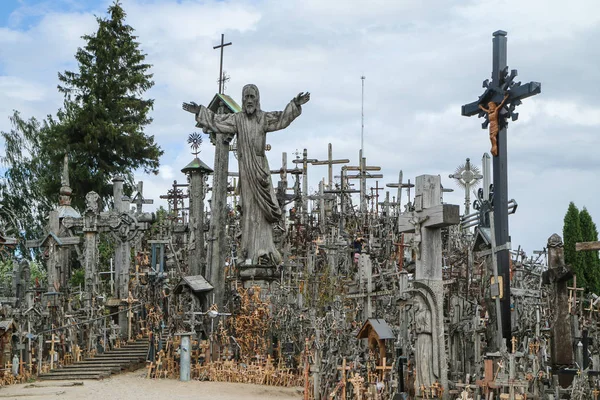 Picture Hill Crosses Iauliai Lithuania Many Crosses Religious Places Many — 스톡 사진