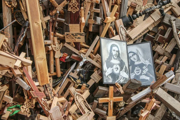 Imagem Colina Cruzes Por Iauliai Lituânia Muitas Cruzes Neste Lugares — Fotografia de Stock