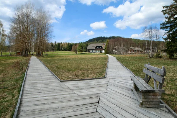 Bilden Från Det Skyddade Området Tjeckien Kallas Chalupska Slat Hut — Stockfoto