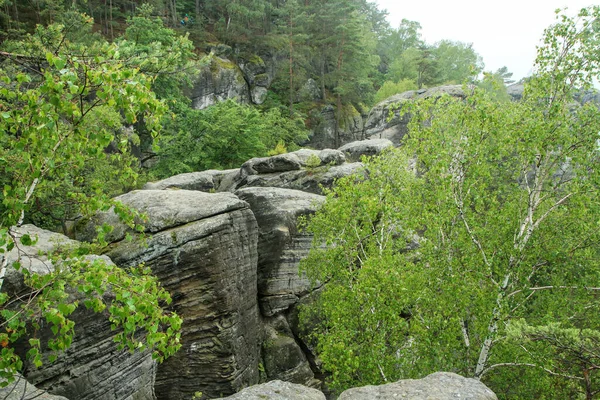 Imagen Del Área Natural Con Rocas Llamada Drbsk Svtniky Habitaciones —  Fotos de Stock