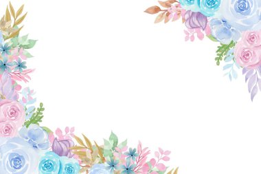 Tasarım için suluboya çiçekler arka plan vektörü.