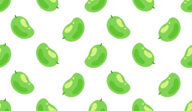 Mango meyveli, pürüzsüz bir şekil. Beyaz arka planda yaz tropikal meyveleri.