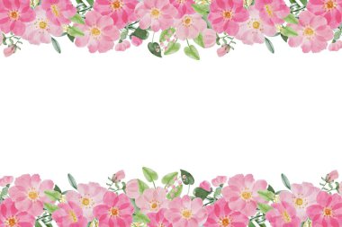 Tasarım için suluboya çiçekler arka plan vektörü.