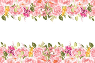 Tasarım için suluboya çiçekler arka plan vektörü.