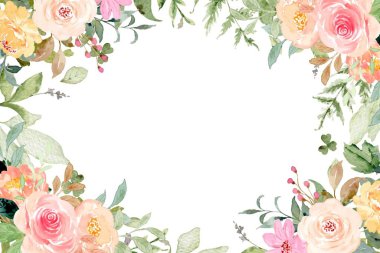 Tasarım için suluboya çiçekler arka plan vektörü.