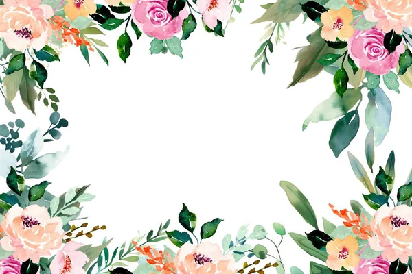 Tasarım için suluboya çiçekler arka plan vektörü.