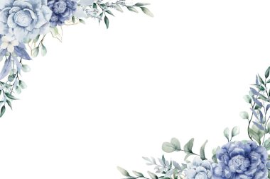 Tasarım için suluboya çiçekler arka plan vektörü.