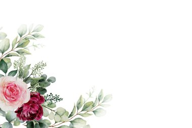 Tasarım için suluboya çiçekler arka plan vektörü.