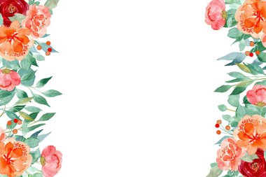 Tasarım için suluboya çiçekler arka plan vektörü.