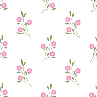 Çiçek vektör desenli illüstrasyon çiçek arkaplanı