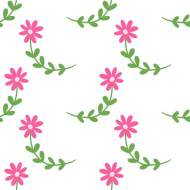 Çiçek vektör desenli illüstrasyon çiçek arkaplanı