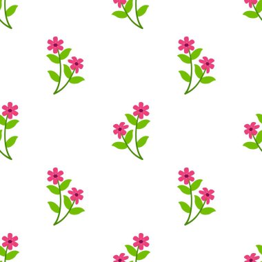 Çiçeksiz vektör desenli illüstrasyon çiçek arkaplanı