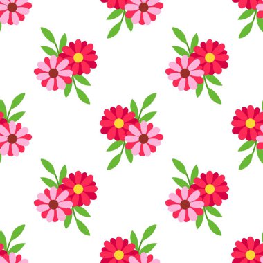 Çiçeksiz vektör desenli illüstrasyon çiçek arkaplanı