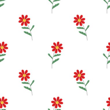 Çiçeksiz vektör desenli illüstrasyon çiçek arkaplanı