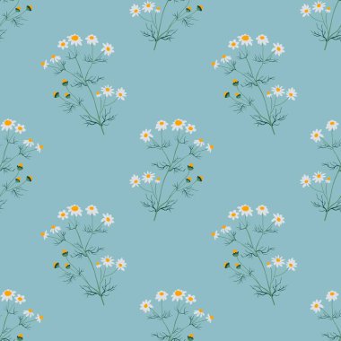 Çiçeksiz vektör desenli illüstrasyon çiçek arkaplanı