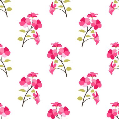 Çiçeksiz vektör desenli illüstrasyon çiçek arkaplanı