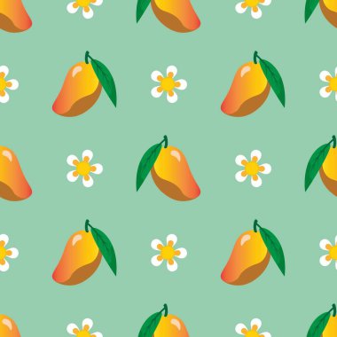 Mango meyveli, pürüzsüz bir şekil. Beyaz arka planda yaz tropikal meyveleri.