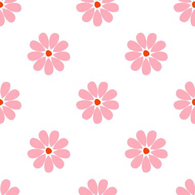 Çiçeksiz vektör desenli illüstrasyon çiçek arkaplanı