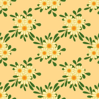 Çiçeksiz vektör desenli illüstrasyon çiçek arkaplanı