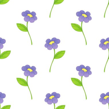 Çiçeksiz vektör desenli illüstrasyon çiçek arkaplanı