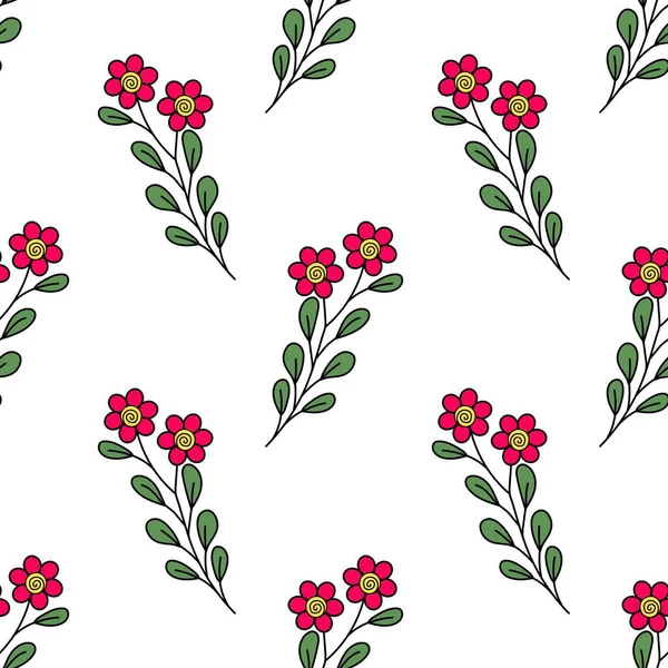 Çiçeksiz vektör desenli illüstrasyon çiçek arkaplanı