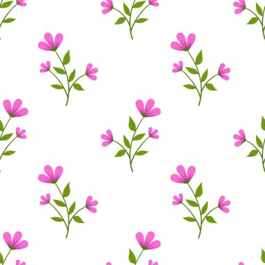 Beyaz Arkaplanda Kusursuz Çiçeksiz Çiçek Düzeni Suluboya Çizimi