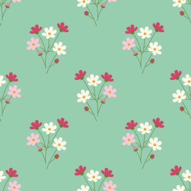 Beyaz Arkaplanda Kusursuz Çiçeksiz Çiçek Düzeni Suluboya Çizimi