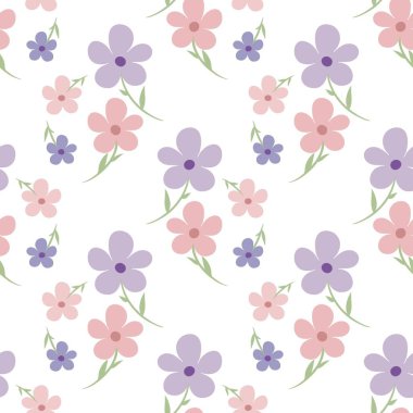 Beyaz Arkaplanda Kusursuz Çiçeksiz Çiçek Düzeni Suluboya Çizimi