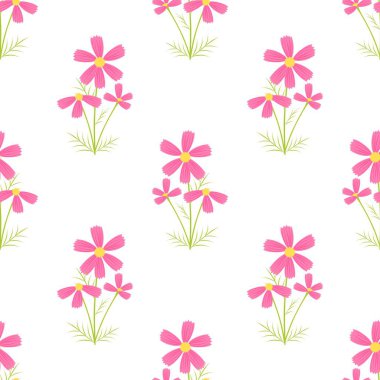 Beyaz Arkaplanda Kusursuz Çiçeksiz Çiçek Düzeni Suluboya Çizimi