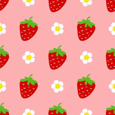 Tatlı çilekli kusursuz desen..