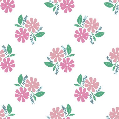 Beyaz Arkaplanda Kusursuz Çiçeksiz Çiçek Düzeni Suluboya Çizimi