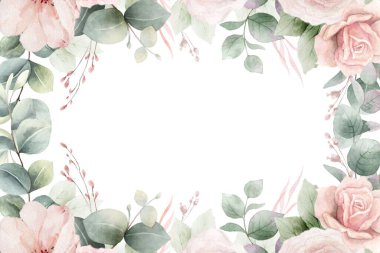 Tasarım için suluboya çiçekler arka plan vektörü.